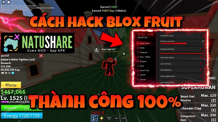 Tất tần tật cách hack blox fruit trên máy tính an toàn và nhanh chóng!