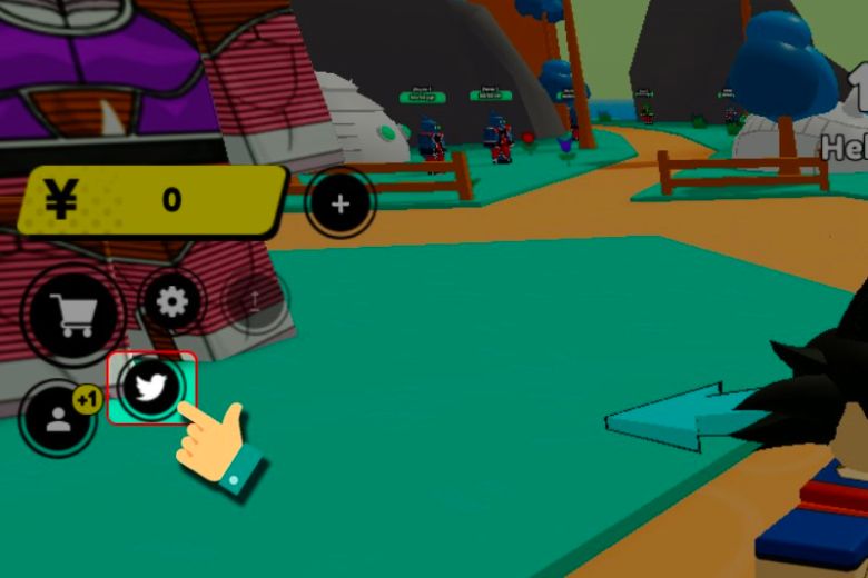 Tìm nút Twitter Bird nhập mã