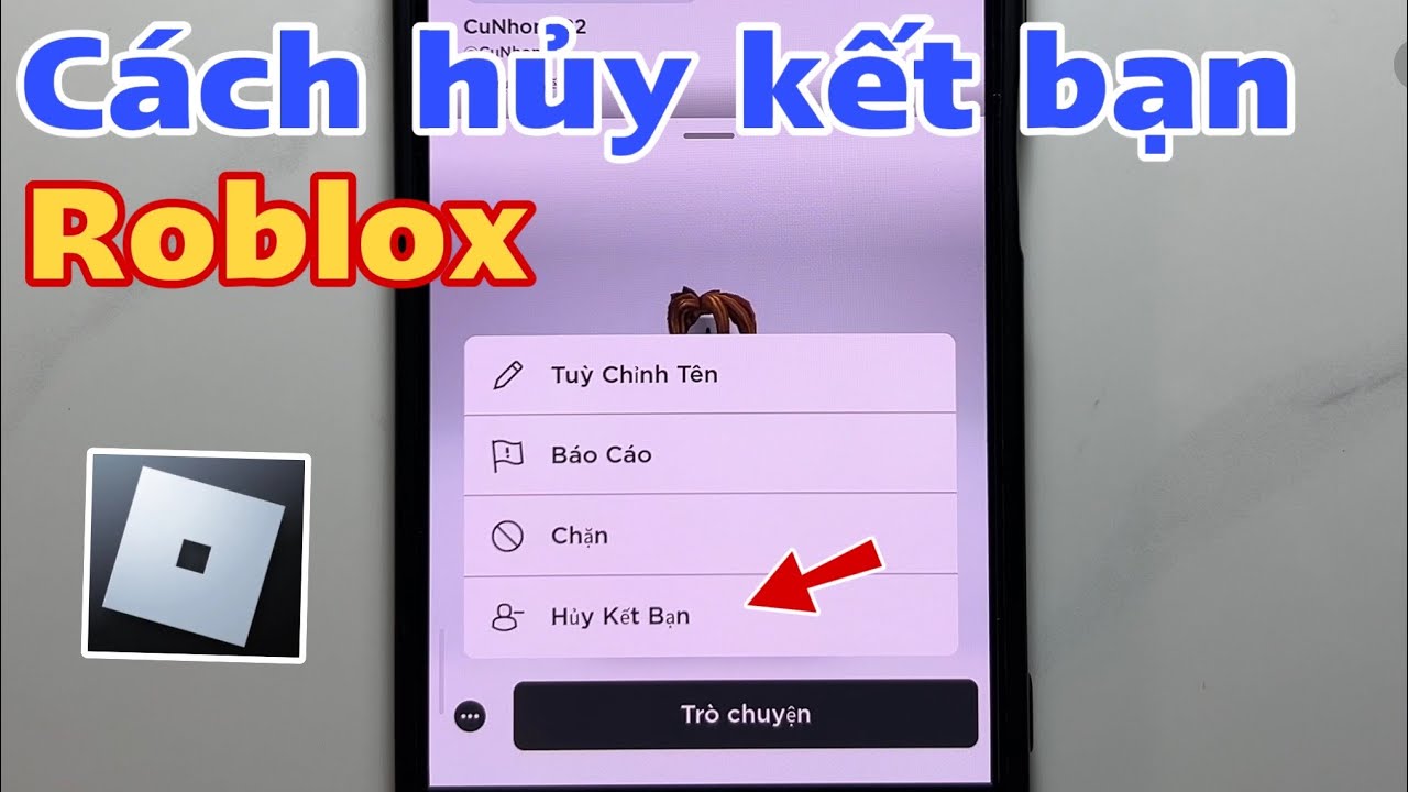 Cách huỷ kết bạn trong Roblox trên điện thoại