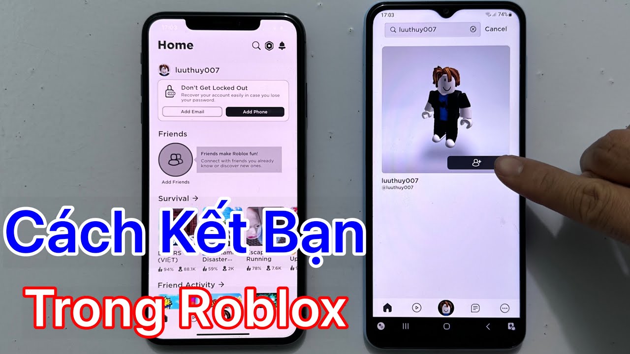 Cách kết bạn trong roblox trên điện thoại